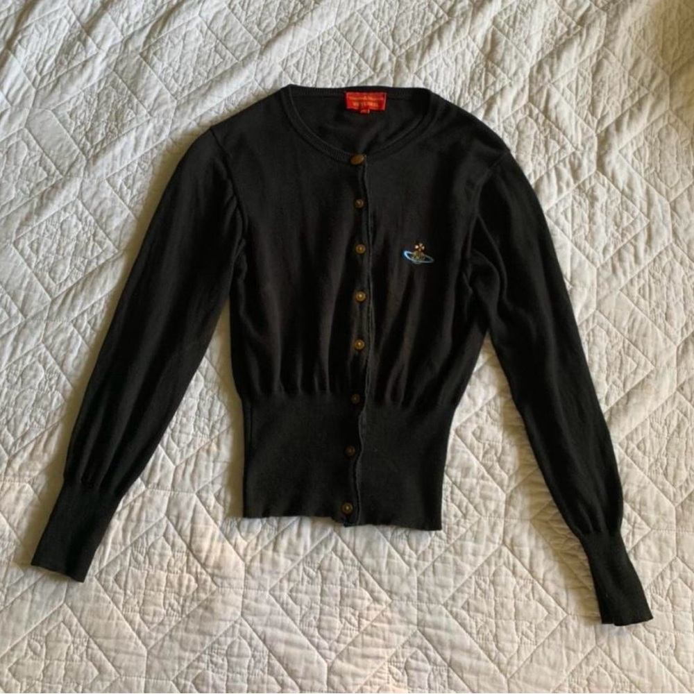 Vivienne Westwood Black Button-Up Cardigan